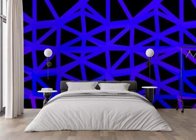 Dark gray vector triangle mosaic backdrop. Wall mural