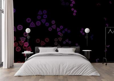 Dark Multicolor vector pattern with magic elements. Wall mural