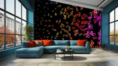 Dark Multicolor vector pattern with magic elements. Wall mural