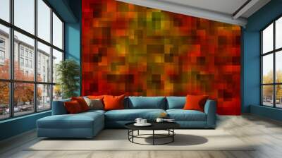 Dark Orange vector background in polygonal style. Wall mural