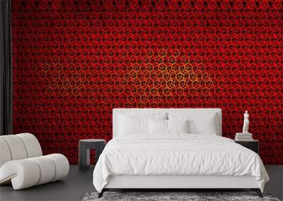 Dark Orange vector template with esoteric signs. Wall mural