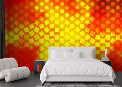 Dark Orange vector texture in rectangular style. Illustration with a set of gradient rectangles. Pattern for commercials, ads. Wall mural