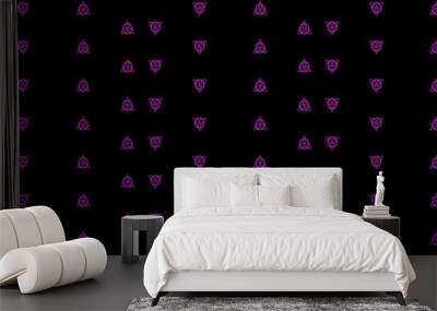 Dark Purple, Pink vector pattern with magic elements. Wall mural