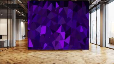 Dark purple vector gradient polygon wallpaper. Wall mural