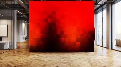 Dark red, yellow vector backdrop in rectangular style. Wall mural