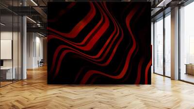 Dark Red vector layout with curves. Colorful illustration in abstract style with bent lines. Pattern for busines booklets, leaflets Wall mural