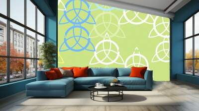 Light Blue, Yellow vector template with esoteric signs. Wall mural