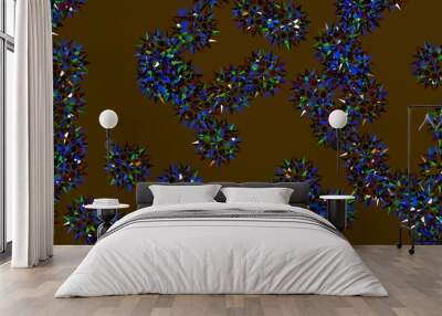 Light Multicolor vector doodle pattern with flowers. Wall mural