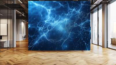 Vibrant Cosmic Energy Waves created by ai Wall mural