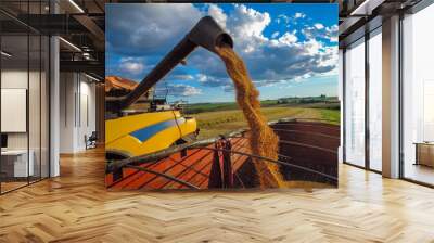 Harvesting Combine Wall mural