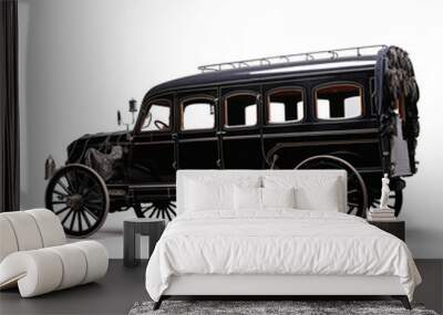 vintage carriage isolated on white background Wall mural