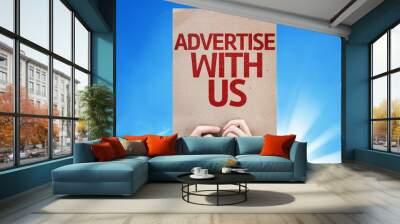 Advertise With Us card with beautiful day Wall mural