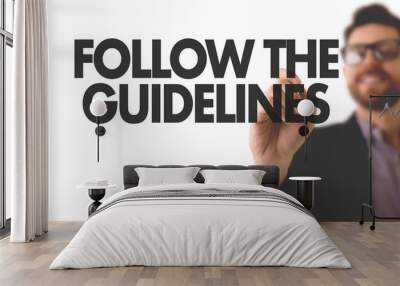 Follow the Guidelines Wall mural