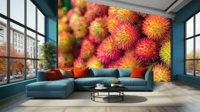 Pile of rambutan Wall mural