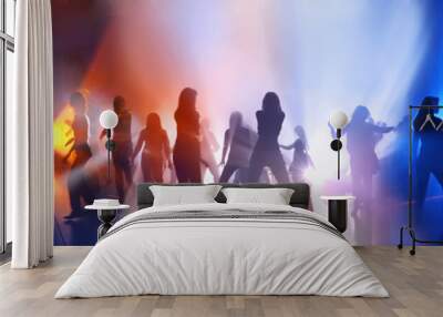 Dancing people in a disco Wall mural