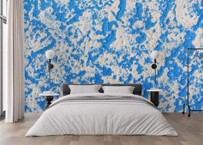 Blue colored roughcast Wall mural