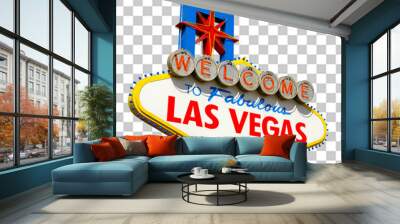 Las Vegas, Nevada / USA - March 10 2019: Welcome to Fabulous Las Vegas Sign designed by Betty Willis in 1959. Wall mural