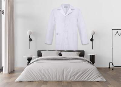 Laboratory coat clothing on a white background Wall mural