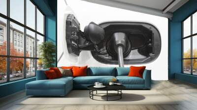 electric car charging detail. green and renewable energy technol Wall mural