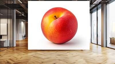 photo of a fresh nectarine fruit isolated on white background  Wall mural