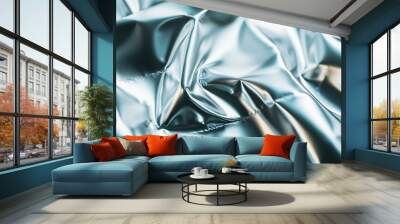 Glossy metallic surface reflecting light Wall mural