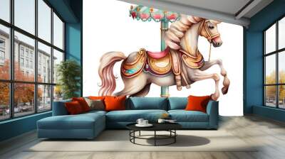 Carousel And Carousel Horse Bundle Wall mural