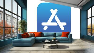 App Store icons vector. App Store is a digital distribution platform, developed and maintained by Apple Inc. Wall mural