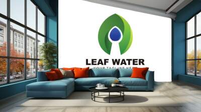 leaf logo colorful gradient Wall mural