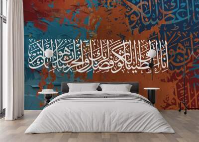 ِِArabic Calligraphy. A painting drawn of colors and letters 