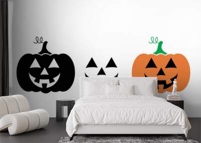 Jack 'O Lantern Launcher Pumpkin Halloween Vector and Clip Art Wall mural