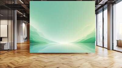 abstract blue background with waves Wall mural