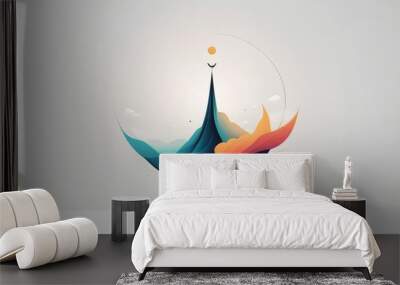 Abstract colorful background. Minimal style. for your design Wall mural