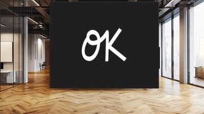 creative letter OK logo design template Wall mural