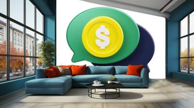 business 3d render icon Wall mural