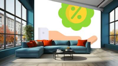 discount flat icon Wall mural