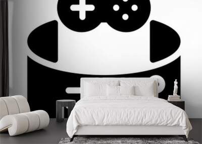 game controller glyph icon Wall mural