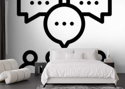 group line icon Wall mural