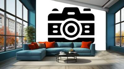 photo camera glyph icon Wall mural