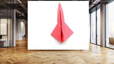 A red paper plane Wall mural