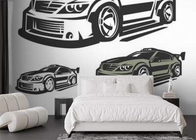 Tuning sport car. Wall mural