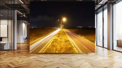 highway at night Wall mural