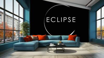 simple typography eclipse vector logo Wall mural