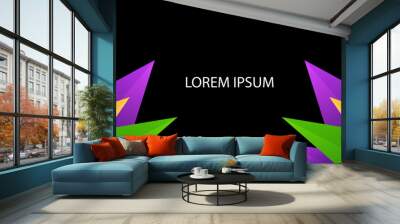 Abstract colorful triangle blend geometry lighting background, technology or business theme backdrops. Wall mural