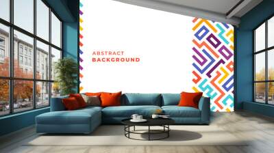 flat background with colorful lines, abstract stylish mosaic design Wall mural