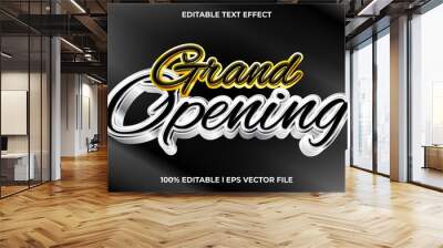 Grand opening 3d text effect and editable text, template 3d style use for business tittle Wall mural