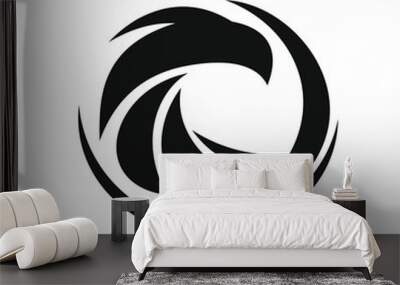 phoenix bird black logo  Wall mural