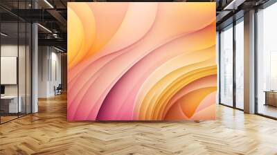 Pink Pastel-Yellow Light-Orange Abstract Background Gradient with Swirl Texture Effect Wall mural