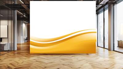 Abstract Smooth Golden Wavy Background Design Template Vector, Gold Elegant Background Element with Copy Space for Text Wall mural