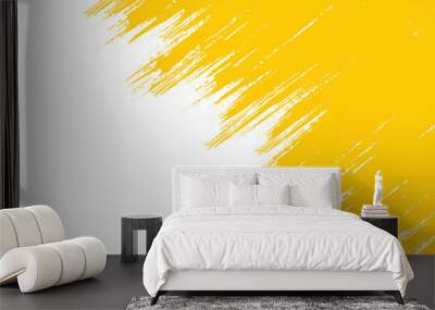 abstract yellow grunge background template vector Wall mural