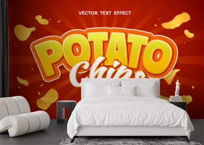 potato chips editable text effect Wall mural